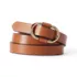 Women's Adjustable Skinny Leather Belt, Front