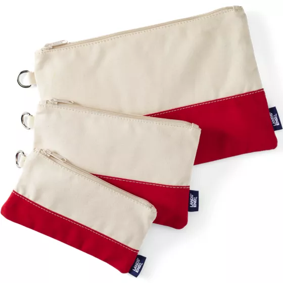 Zip Canvas Pouch 3 Pack - primary