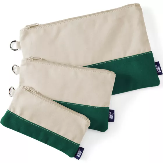 Zip Canvas Pouch 3 Pack - primary
