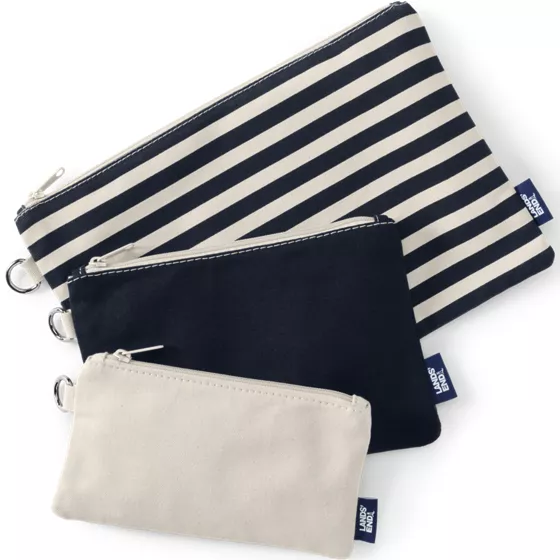 Zip Canvas Pouch 3 Pack - primary