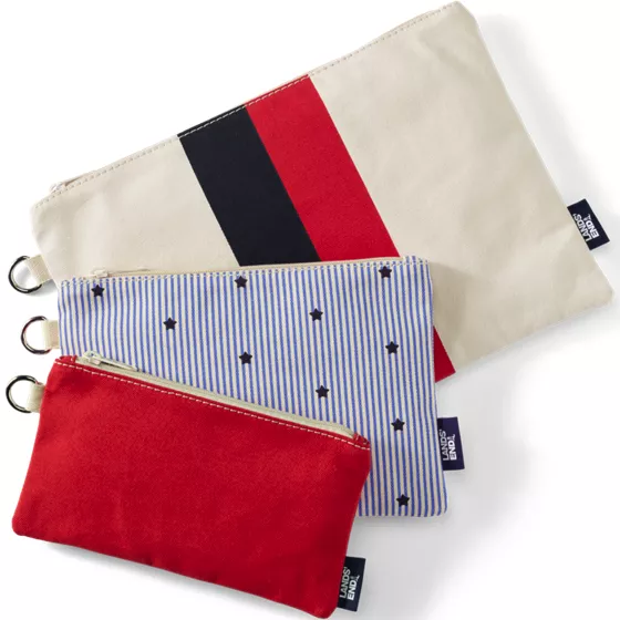 Zip Canvas Pouch 3 Pack - primary