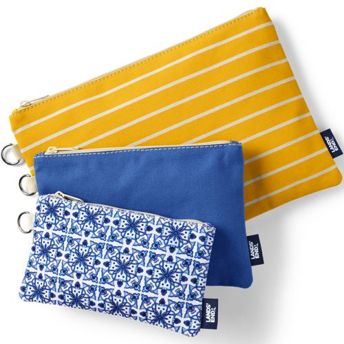 Zip Canvas Pouch 3 Pack