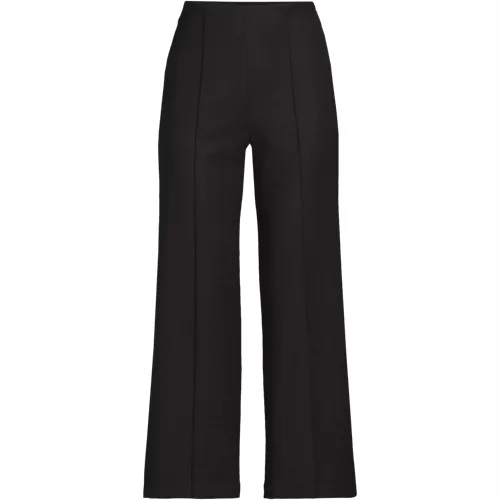 Women's Bi Stretch High Rise Pintuck Wide Leg Crop Pants, Front