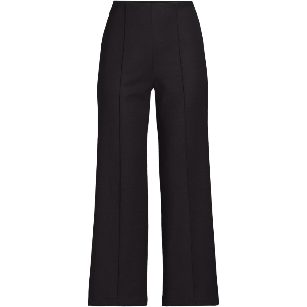 Women's Bi Stretch High Rise Pintuck Wide Leg Crop Pants