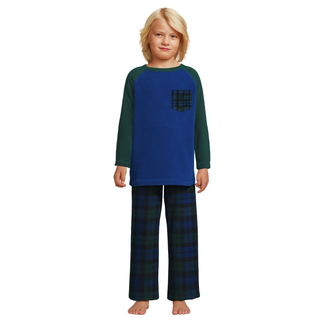 Kids Long Sleeve Pocket Fleece Pajama Set