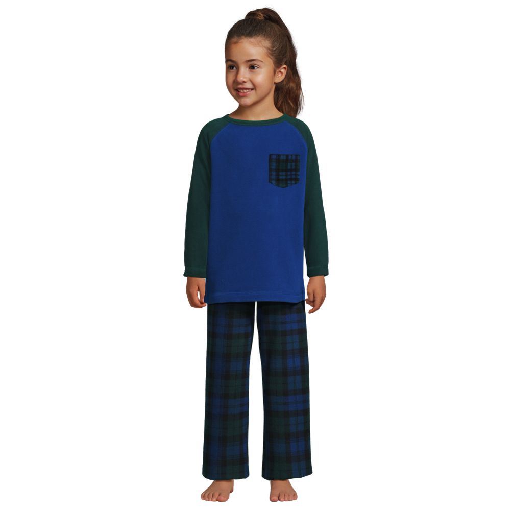 Kids Long Sleeve Pocket Fleece Pajama Set Lands' End