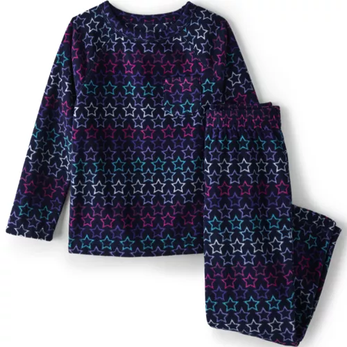 Kids Long Sleeve Pocket Fleece Pajama Set, alternative image