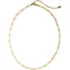 Water-Resistant Short Link Layering Single Necklace, Front