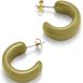 Medium Resin Hoop Earrings, Front