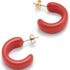 Medium Resin Hoop Earrings, Front