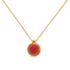 Water-Resistant Short Stone Pendant Necklace, Front