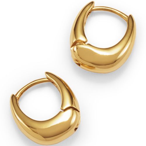 Water-Resistant Small Huggie Hoop Earrings - Lands End - Yellow 30$