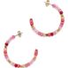 Large Beaded Hoop Earrings, Front