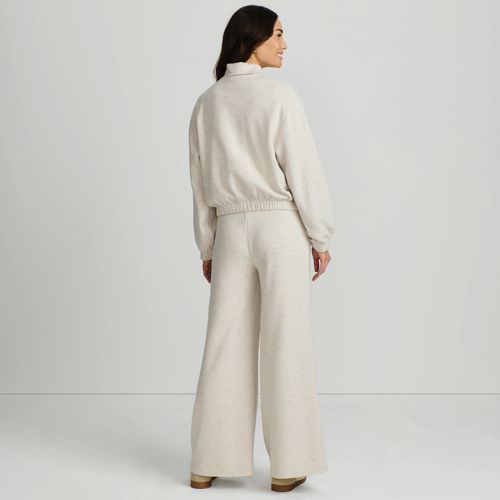  Lands' End Softe Jersey-bomberjacke, Damen, Größe:44-46 Regular, Beige, Baumwolle/polyester/baumwoll-mischung, By Lands' End 