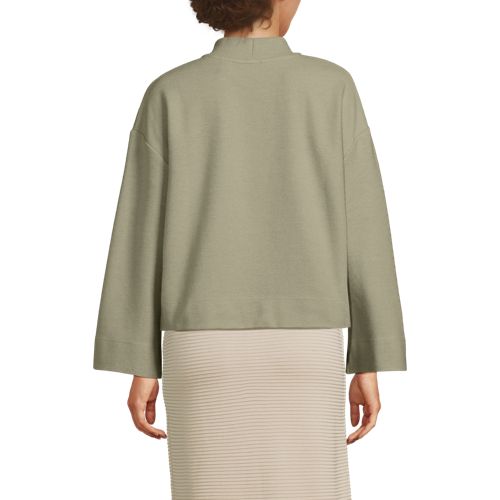  Lands' End Softes Sweatshirt Mit Stehkragen, Damen, Größe:36-38 Regular, Grün, Baumwolle/polyester/baumwoll-mischung, By Lands' End 