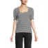 Women's Puff Sleeve Mariner Square Neck Top, Front