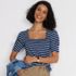 Women's Puff Sleeve Mariner Square Neck Top, alternative image