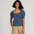 Women's Puff Sleeve Mariner Square Neck Top, Front