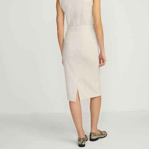  Lands' End Softer Jersey-midirock, Damen, Größe:32-34 Regular, Beige, Baumwolle/polyester/baumwoll-mischung, By Lands' End 