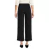 Women's Crepe High Rise Patch Pocket Wide Leg Crop Pants, Back