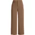 Women's Plus Size Crepe High Rise Patch Pocket Wide Leg Crop Pants, Front