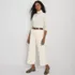 Women's Crepe High Rise Patch Pocket Wide Leg Crop Pants, alternative image