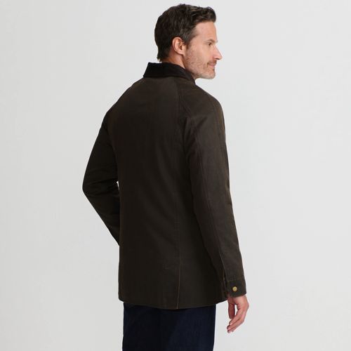  Lands' End Gewachste Baumwollmix-jacke, Herren, Größe:52-54 Regular, Braun, Baumwolle/polyester/baumwoll-mischung, By Lands' End 