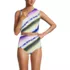 Women's Ruched One Shoulder Midkini Top , alternative image