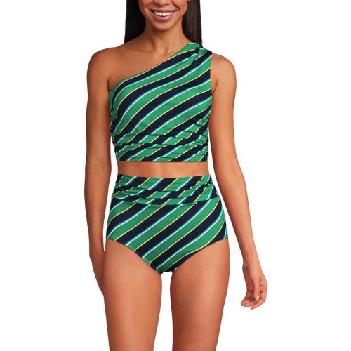 Women's Ruched One Shoulder Midkini Top - image 3