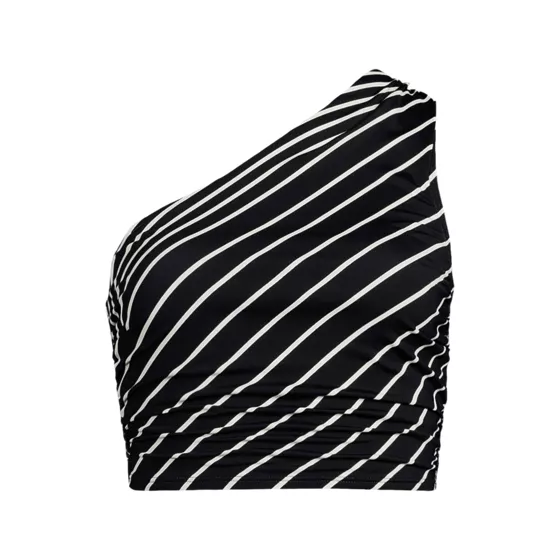 Women's Ruched One Shoulder Midkini Top - primary