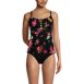 Women's Lace-up Flutter Tankini Swimsuit Top, Front