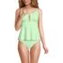 Women's Lace-up Flutter Tankini Swimsuit Top, Front