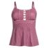 Women's Lace-up Flutter Tankini Swimsuit Top, Front