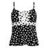 Women's Plus Size Lace-up Flutter Tankini Swimsuit Top, Front
