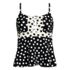Women's Lace-up Flutter Tankini Swimsuit Top, Front