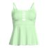 Women's Lace-up Flutter Tankini Swimsuit Top, Front