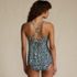 Women's Lace-up Flutter Tankini Swimsuit Top, Back