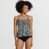 Women's Lace-up Flutter Tankini Swimsuit Top, Front