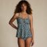 Women's Lace-up Flutter Tankini Swimsuit Top, Front