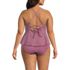 Women's Plus Size Lace-up Flutter Tankini Swimsuit Top, Back