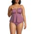 Women's Plus Size Lace-up Flutter Tankini Swimsuit Top, Front