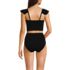 Women's Ruffle V-neck Midkini Swimsuit Top, Back