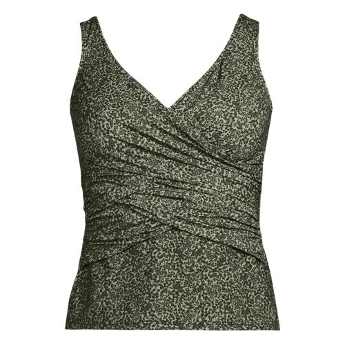 Women's Slender Suit Wrap Tankini Top, Front