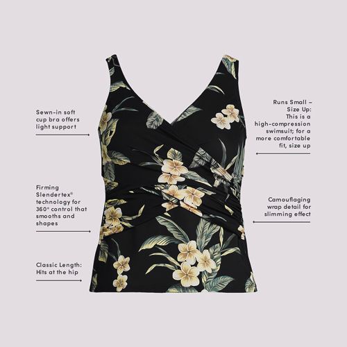 Women's Slender Suit Wrap Tankini Top, alternative image