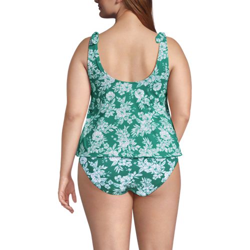 Women's Tie Shoulder Flutter Tankini Top - image 4