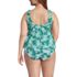 Women's Plus Size Tie Shoulder Flutter Tankini Top, Back