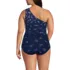Women's Plus Size Ruched One Shoulder Midkini Top , Back