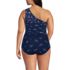 Women's Plus Size Ruched One Shoulder Midkini Top, Back