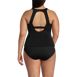 Women's Plus Size Tugless High Neck Portrait Back Tankini Swimsuit Top, Back