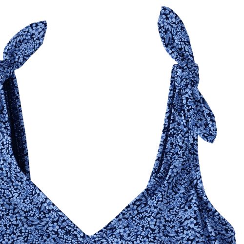 Women's Tie Shoulder Flutter Tankini Top, alternative image